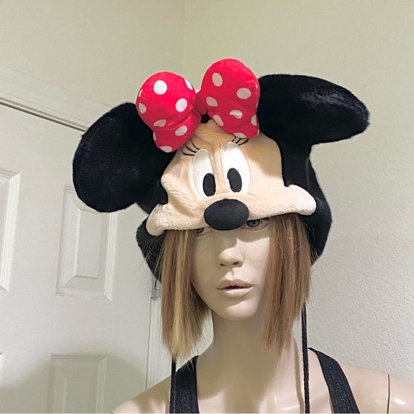 Rare Tokyo Disney Resort Minnie Mouse With Hands Character Fun Cap Hat Unisex - Picture 8 of 16